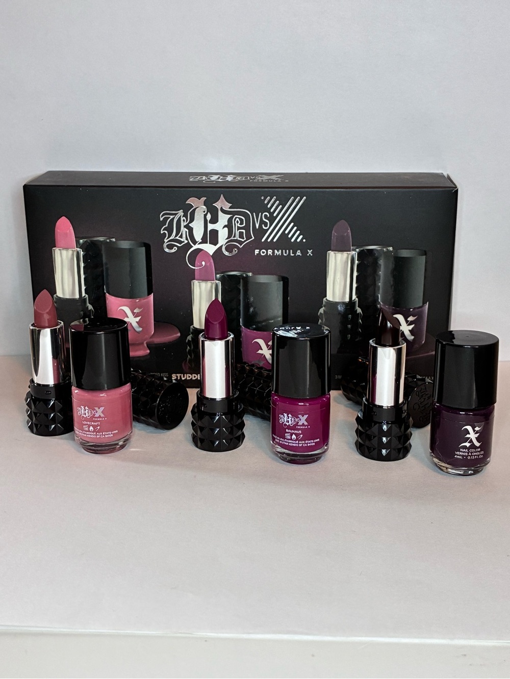 Kat Von D KVD Beauty / Formula X 3 Lipstick 3 Nail Polish Set RARE